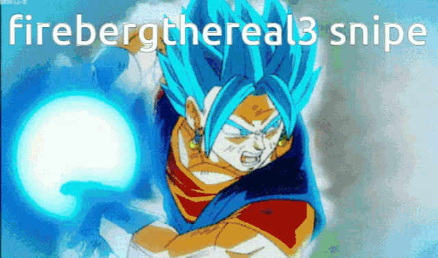 a cartoon of a person with blue hair and the words firebergthereal3 snipe