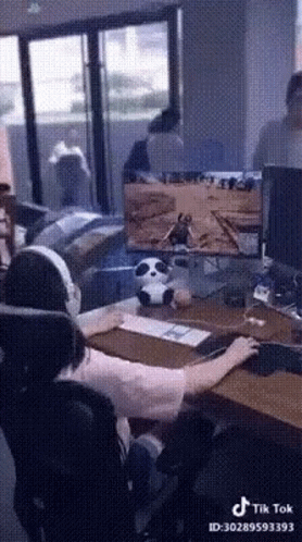 Behind A Computer Computer Game GIF - Behind A Computer Computer Game Alt Tab GIFs