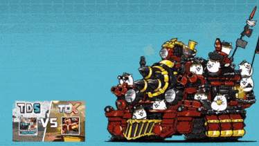a tds vs tdx game is being played on a blue background
