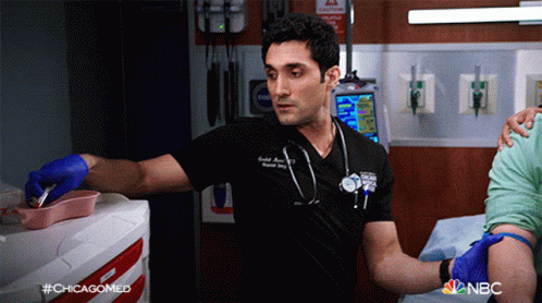 Scared Of Injection Dr Crockett Marcel GIF - Scared Of Injection Dr Crockett Marcel Luke Givens GIFs