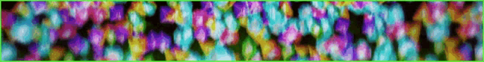 a colorful abstract background with a green frame in the middle