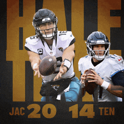 two football players on a poster that says " jac 20 14 ten "