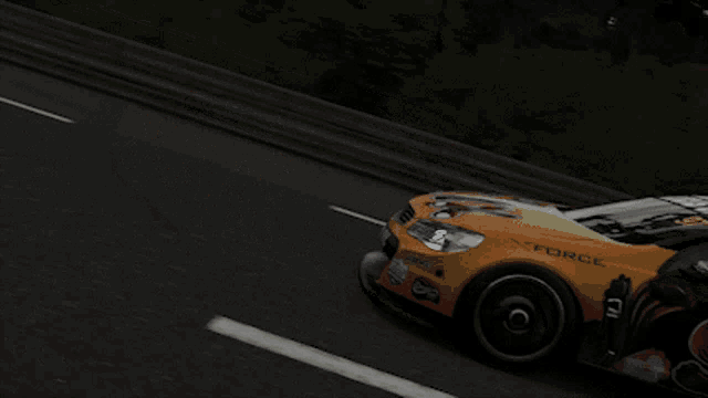 a black car with tekno performance written on it