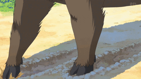 a cartoon drawing of a goat 's legs and feet