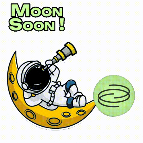 a cartoon of an astronaut laying on a crescent moon