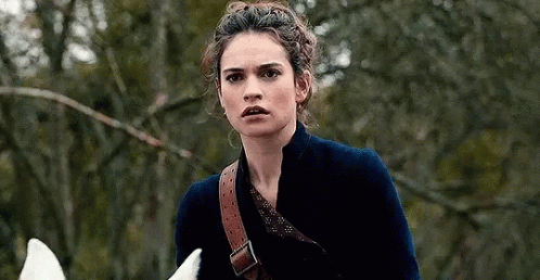 Lily James Stare GIF - Lily James Stare Confused GIFs