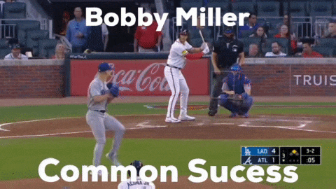 a baseball player named bobby miller is getting ready to bat