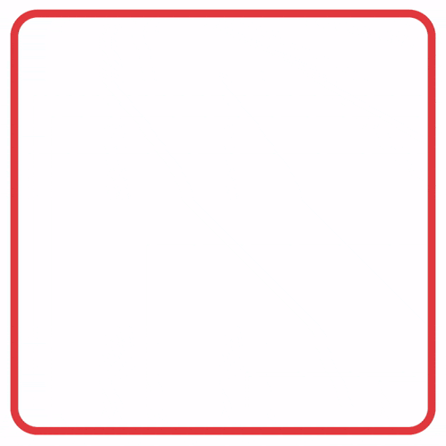 a red and yellow letter m on a white background with a red border