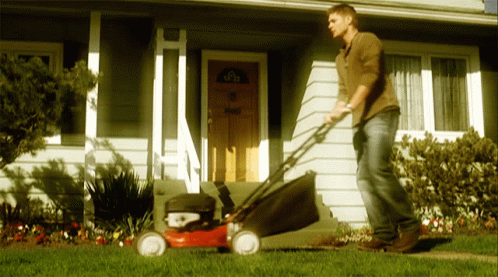 Mowing Dean Winchester GIF - Mowing Dean Winchester Jensen Ackles GIFs
