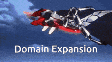 domain expansion is written on a blue background