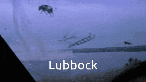 a blue background with the word lubbock written on it