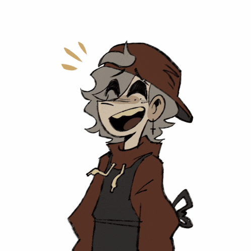 a drawing of a boy wearing a hat and overalls