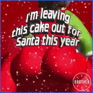 a christmas greeting card that says i 'm leaving this cake out for santa this year