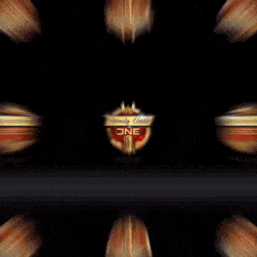 a blurred image of a fireball with the word one in the middle