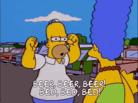 homer simpson and marge simpson from the simpsons are standing next to each other