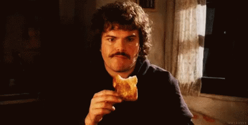 Jack Black Eating Toast GIF - Jack Black Eating Toast Nacho Libre GIFs