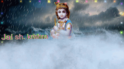 Jai Sh Krishna Raining GIF - Jai Sh Krishna Raining GIFs