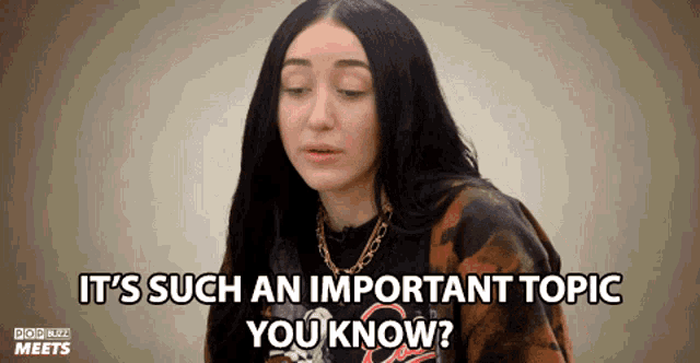 Its Such An Important Topic You Know Noah Cyrus GIF - Its Such An Important Topic You Know Noah Cyrus Popbuzz GIFs
