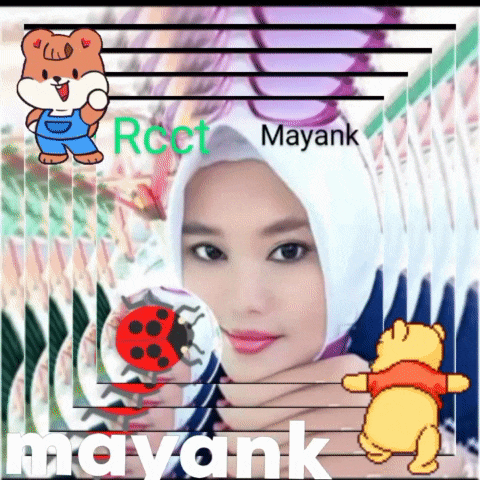 a picture of a woman with the name mayank written on it