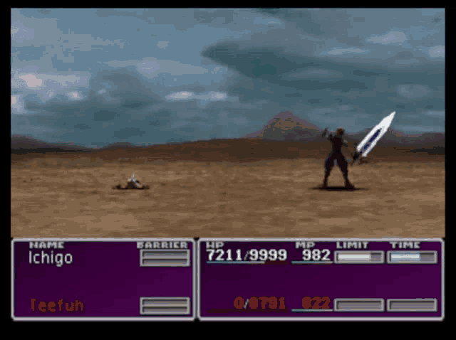 a screenshot of a video game with the name ichigo and teefun