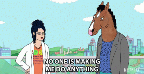 No One Is Making Me Do Anything Diane Nguyen GIF - No One Is Making Me Do Anything Diane Nguyen Bojack Horseman GIFs