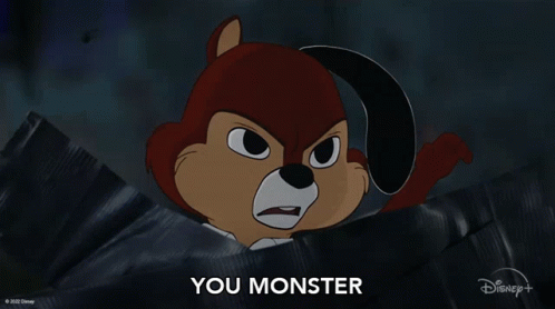 You Monster Chip GIF - You Monster Chip Chip N Dale Rescue Rangers GIFs