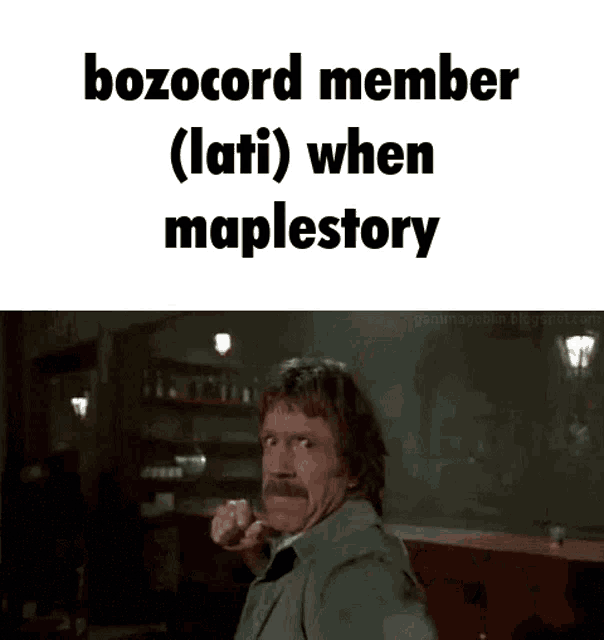 bozocord member ( lati ) when maplestory is written on a screen