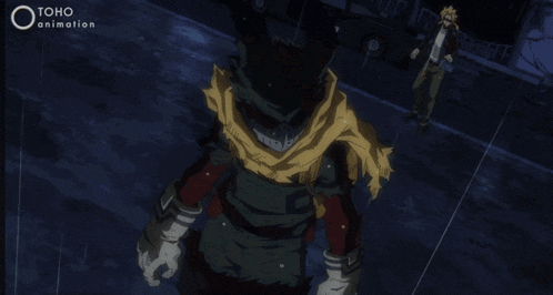 a screenshot of a toho animation showing a superhero