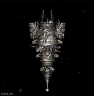 a computer generated image of a space ship with the words skill issue written on it