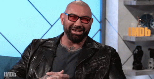 Laughing Dave Bautista GIF - Laughing Dave Bautista The Imdb Show GIFs