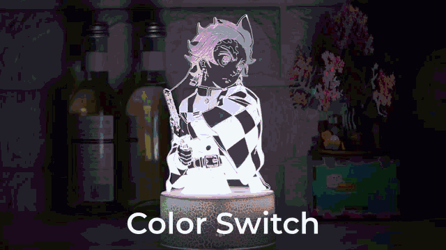a picture of a man with a sword and the words color switch