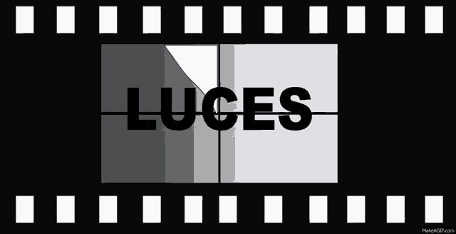 the word luces is on a black background