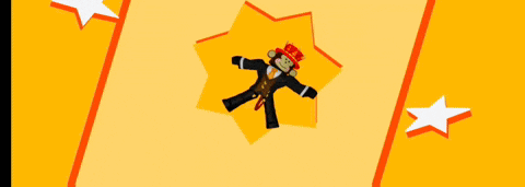 a monkey in a suit and top hat stands in front of a yellow background that says oh honey honey