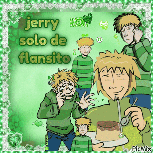 jerry solo de flansito is written above a cartoon character