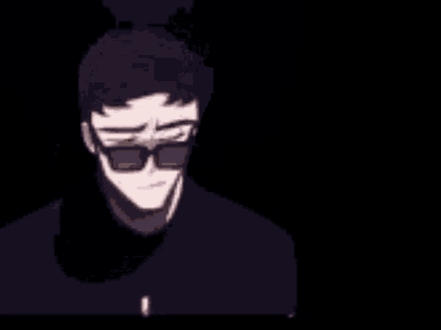 a pixel art of a man reading a book with a light coming out of it