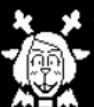 a black and white pixel art drawing of a sheep with wings and horns .