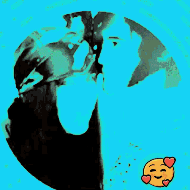 a green background with a smiley face in the corner