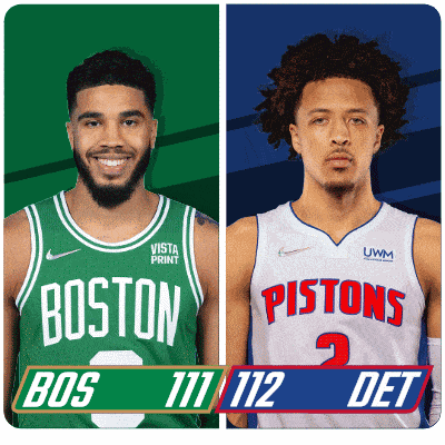 a boston celtics player and a pistons player are shown