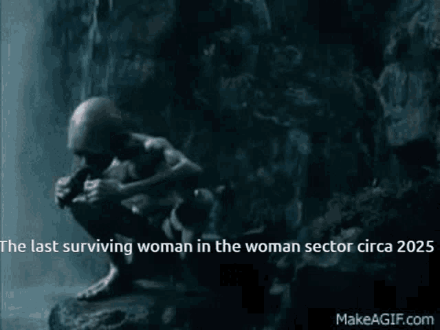 the last surviving woman in the woman sector circa 2025 is a statue