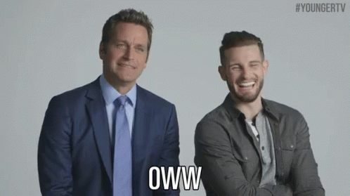 Oww GIF - Laugh Oww Younger GIFs