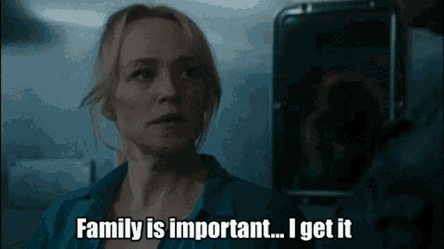a woman says family is important and gets it