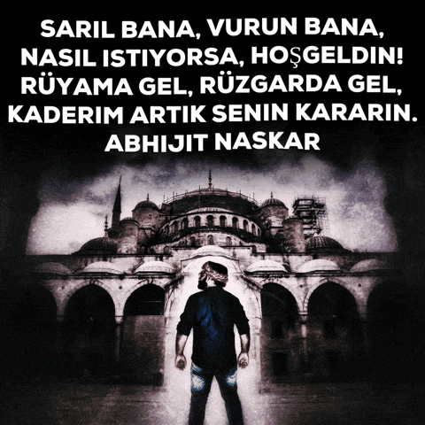 a man standing in front of a building with the words saril bana