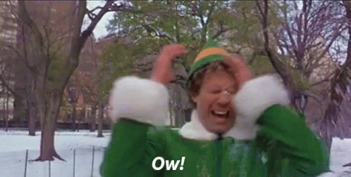 Ow GIF - Christmas Elf Will Ferrell GIFs