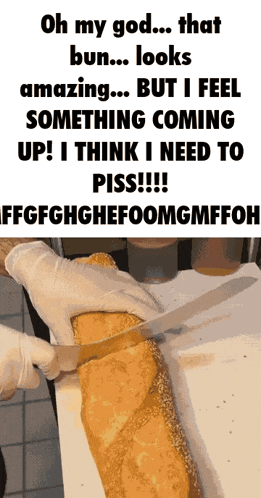 someone is cutting a loaf of bread with a knife on a cutting board