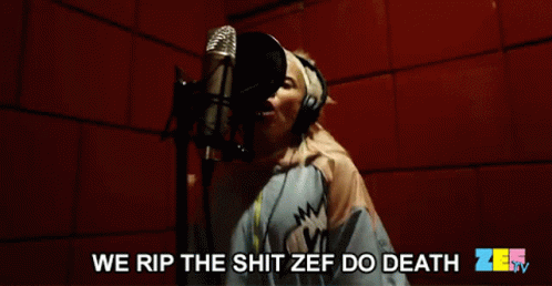 Rip The Shit Zef To Death Rapping GIF - Rip The Shit Zef To Death Rapping Recording GIFs