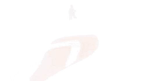 a cartoon girl is standing next to a large red object on a white background .