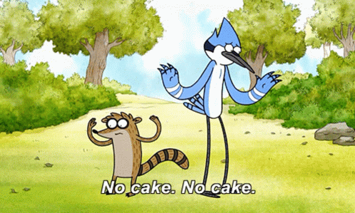 Regular Show Mordecai And Rigby GIF - Regular Show Mordecai And Rigby No Cake GIFs