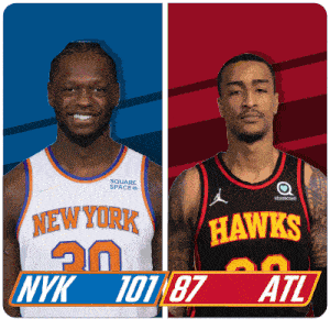 two basketball players from new york and the hawks