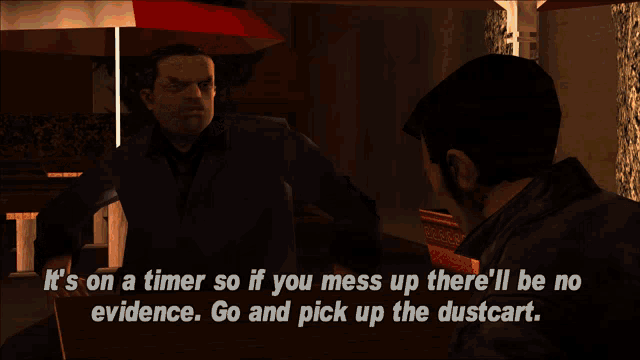 a screenshot of a video game that says it 's on a timer so if you mess up there will be no evidence