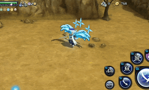 a screenshot of a video game with the number 7668 at the top left